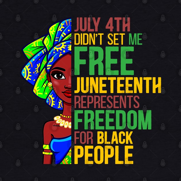 Juneteenth 1865 Freedom for African Black Queen Women by FamiStore